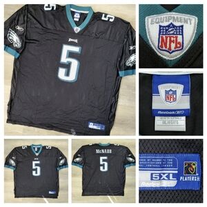 5XL Vtg Philadelphia Eagles Jersey 2005 Reebok NFL McNabb Black NWOT Unworn Rare